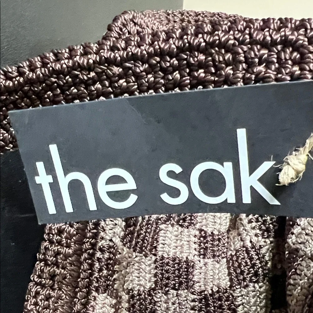 The Sak | Crochet Chocolate Brown Checker “Lanie” Market Tote 🤎 ♻️ - Picture 3 of 12